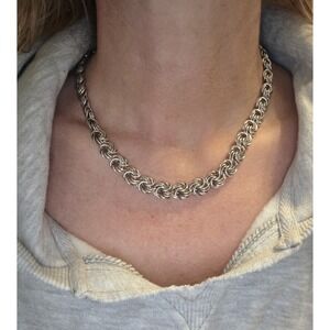 Vintage Sterling Silver Italian 925 Rope Chain Necklace Lobster Clasp 118.6g